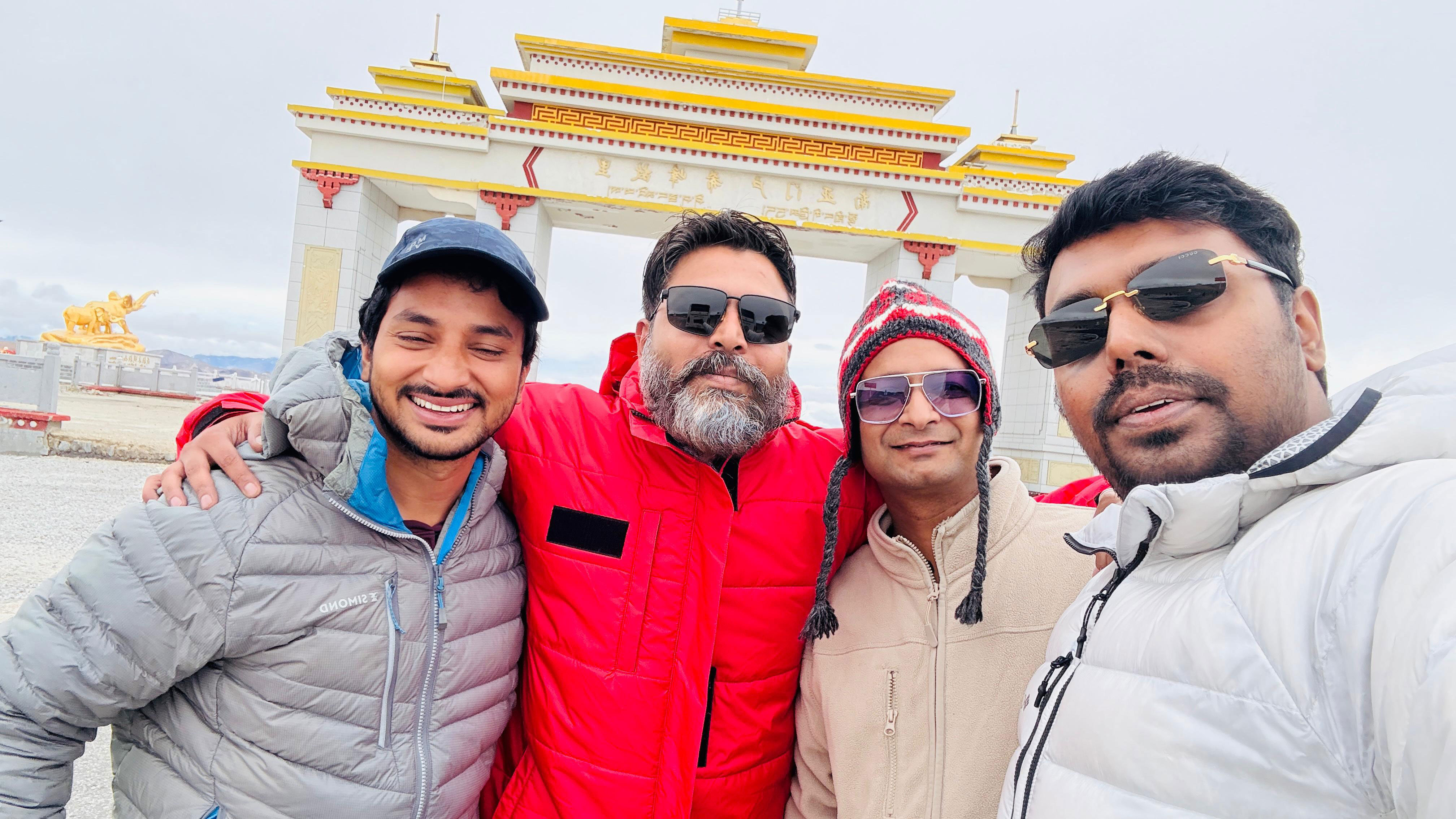 Pilgrims on Kailash Yatra showing happiness and contentment during their sacred journey