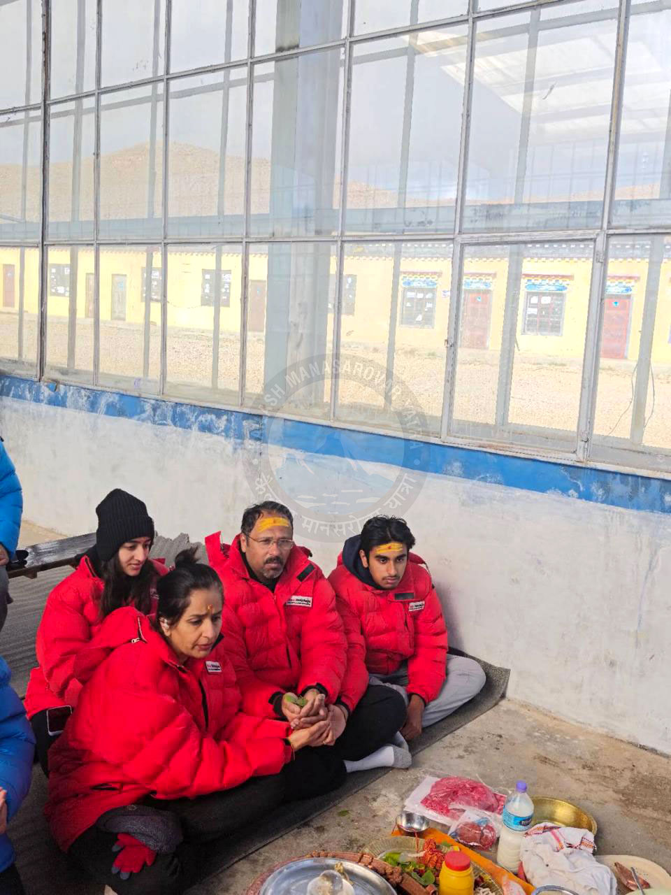Yatri performing individual worship peacefully during Kailash Mansarovar Yatra