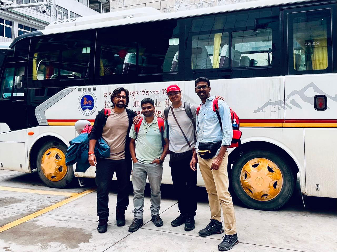 Happy pilgrims with smiles and kindness on the Tibetan plains during Kailash Mansarovar Yatra