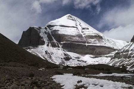 Mount Om Parvat in Kumaon region Uttarakhand India