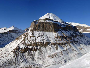 Mount Nandi in the front and Mount Kailash in the backgroud