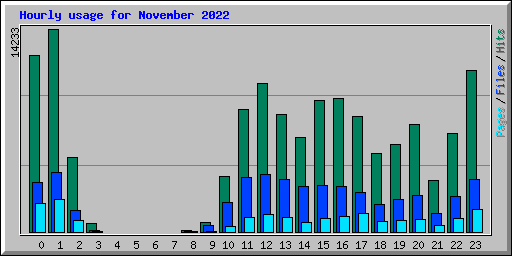 Hourly usage for November 2022