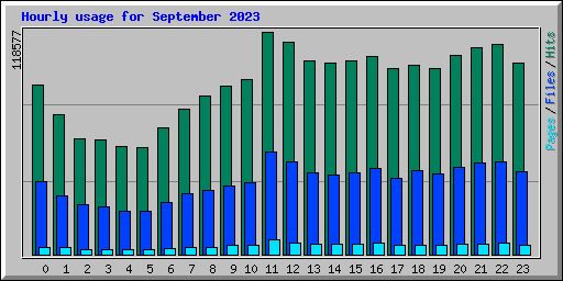 Hourly usage for September 2023