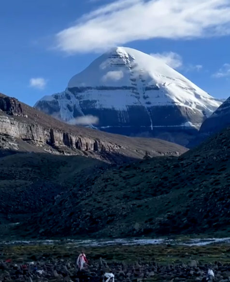 Yatri Capturing Mount Kailash in Himalayas